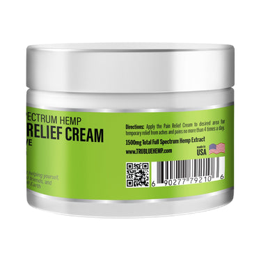 CBD Pain Relief Cream:  INTENSIVE Formula | 4oz | 1500mg Hemp Oil extract